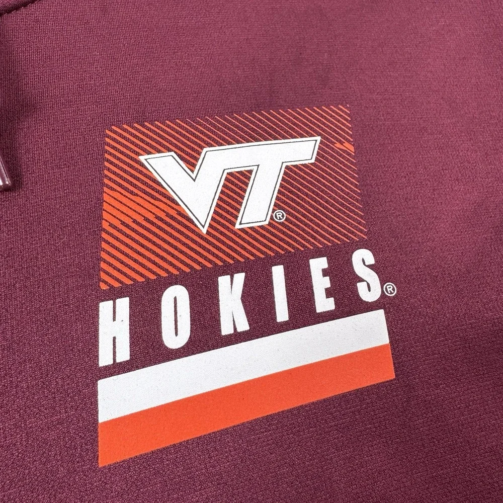 Nike Dri-Fit Virginia Tech Hokies Maroon On-Field Full-Zip Hoodie Mens 2XL EUC